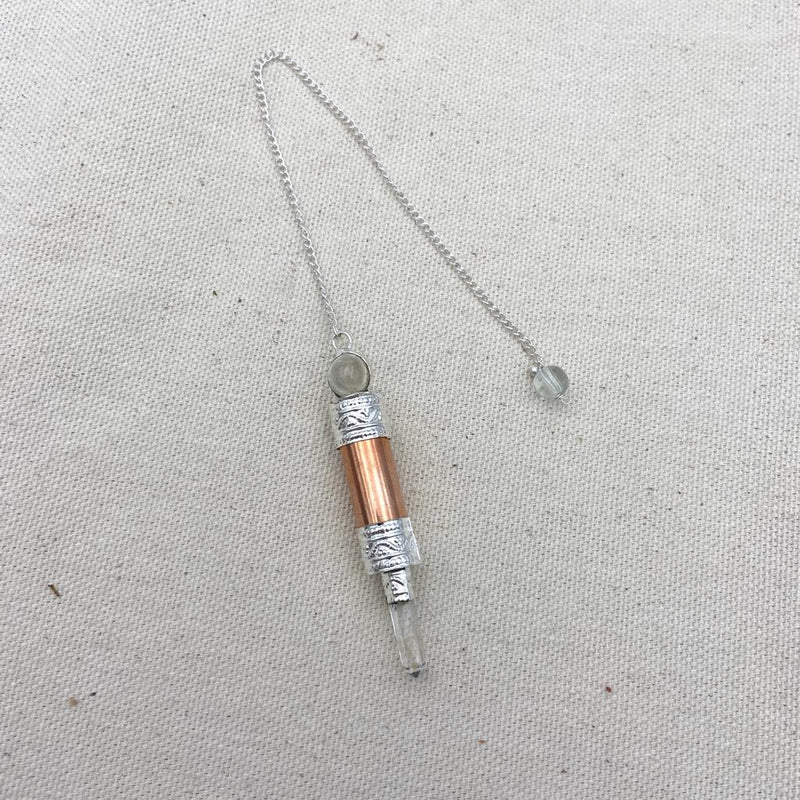 Clear Quartz Copper Pendulum