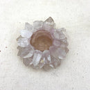 Clear Quartz Point Cluster Candle Holder