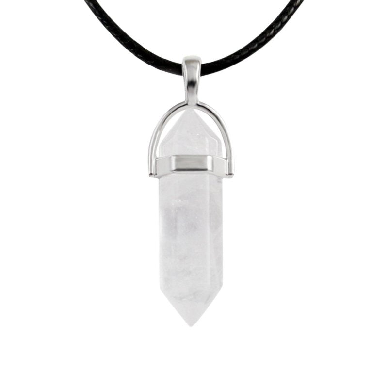 Clear Quartz Point Pendent Necklace - East Meets West USA