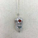 Clear Quartz w/ Agate Inlay Necklace