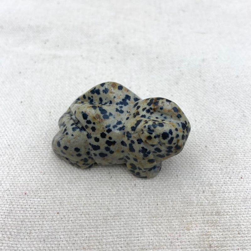 Dalmation Jasper Crystal Toad