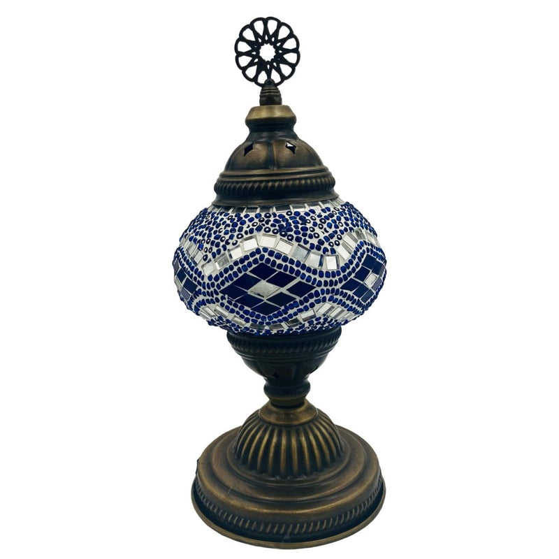 Dark Blue Table Top Turkish Lamp - East Meets West USA