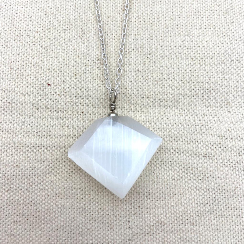 Diamond Selenite Necklace