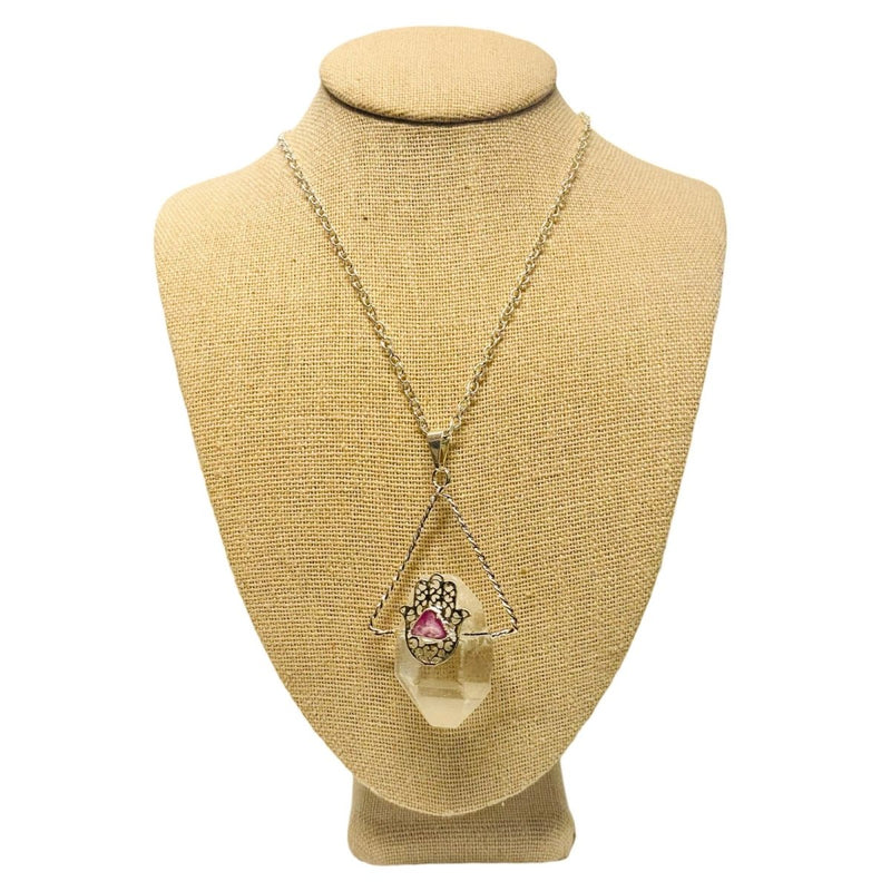 Divine Protection Hamsa Quartz Necklace - East Meets West USA