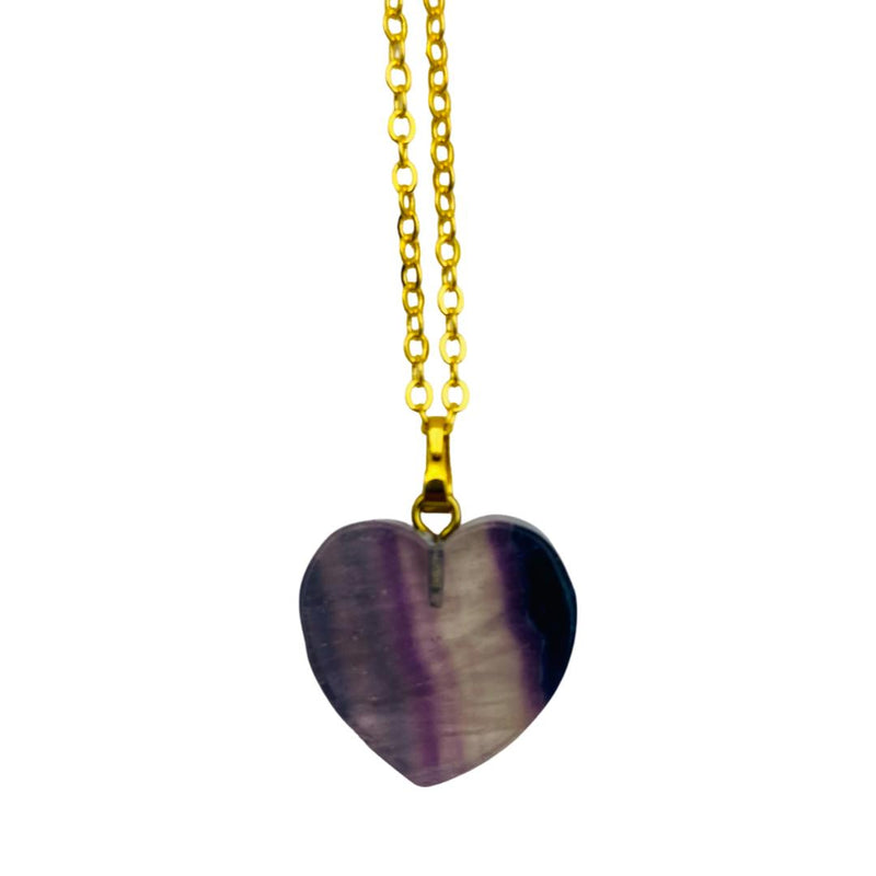 Fluorite Heart Necklace - East Meets West USA