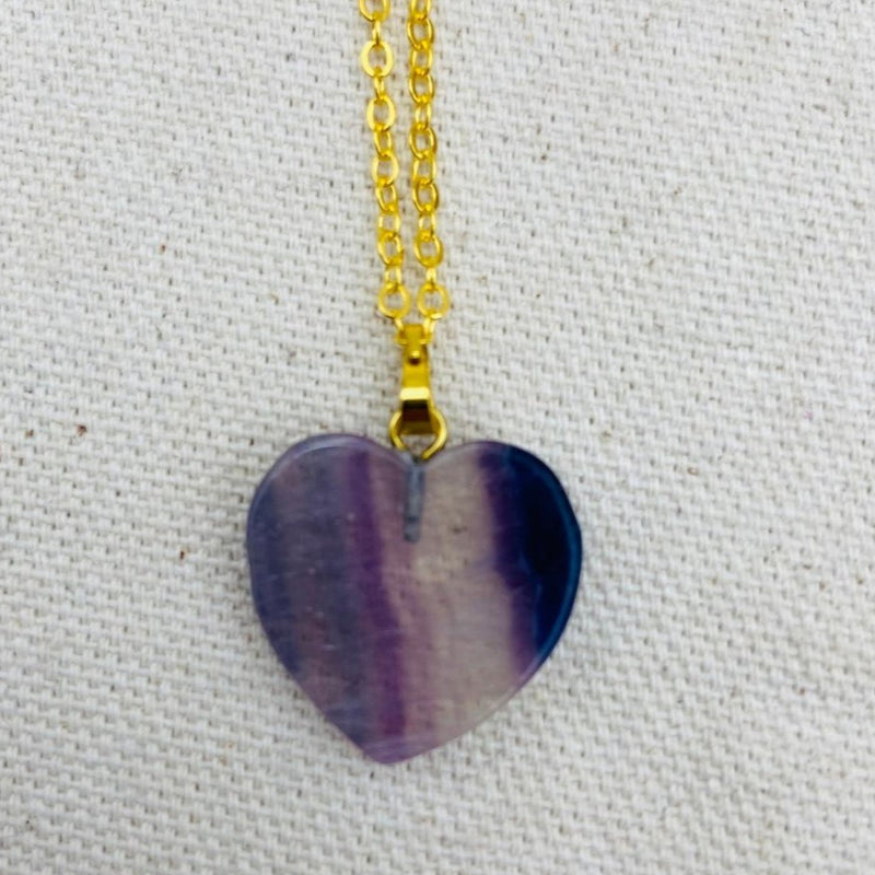 Fluorite Heart Necklace - East Meets West USA