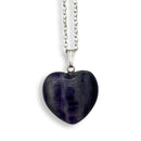 Fluorite Heart Pendant Necklace