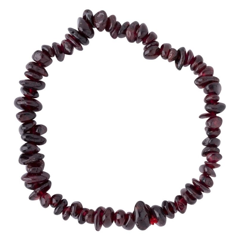 Garnet Crystal Chip Bracelet for Passion