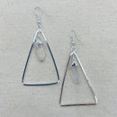 Geometric Crystal Point Dangle Earrings - East Meets West USA