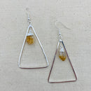 Geometric Crystal Point Dangle Earrings - East Meets West USA