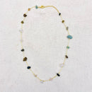 Gold Crystal Chip Necklace - East Meets West USA