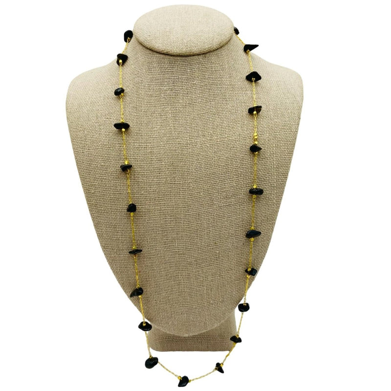 Gold Crystal Chip Necklace - East Meets West USA