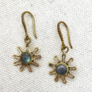 Gold Crystal Sun Earrings