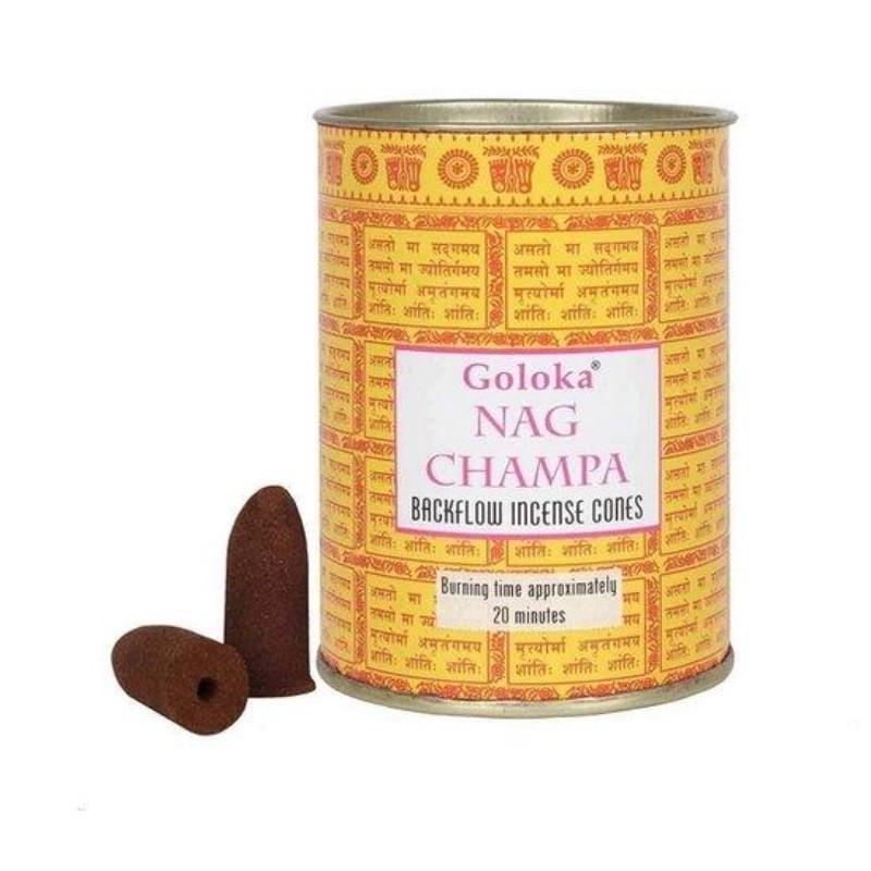 Goloka Nag Champa Backflow Incense Cones