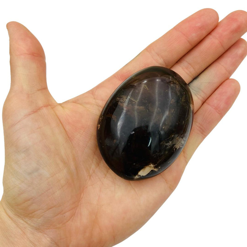 Grade AA Smoky Quartz Palm Stone - East Meets West USA