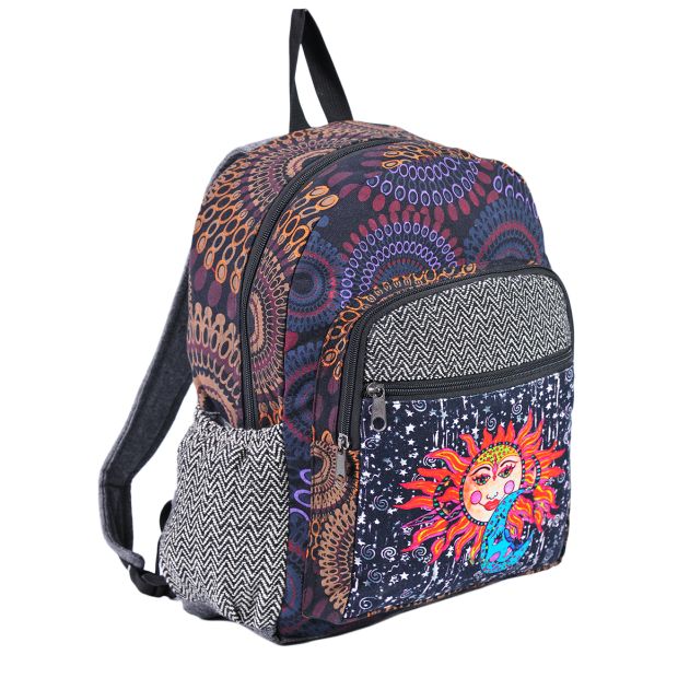 Graphic Sun and Moon Backpack - East Meets West USA