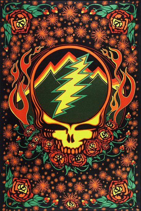 Grateful Dead Scarlet Fire Tapestry - East Meets West USA