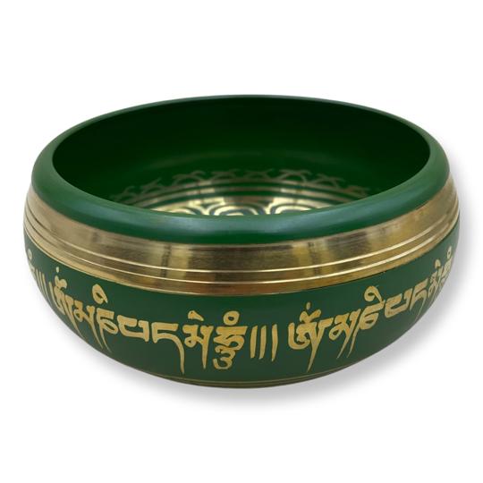 Green Brass Tibetan Singing Bowl