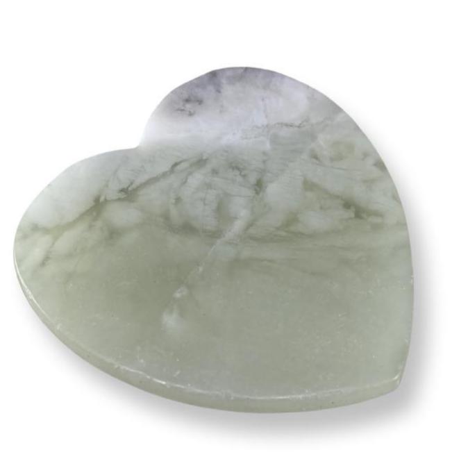 Green Calcite Heart Gua Sha