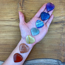 Heart Shaped Chakra Worry Stone Set
