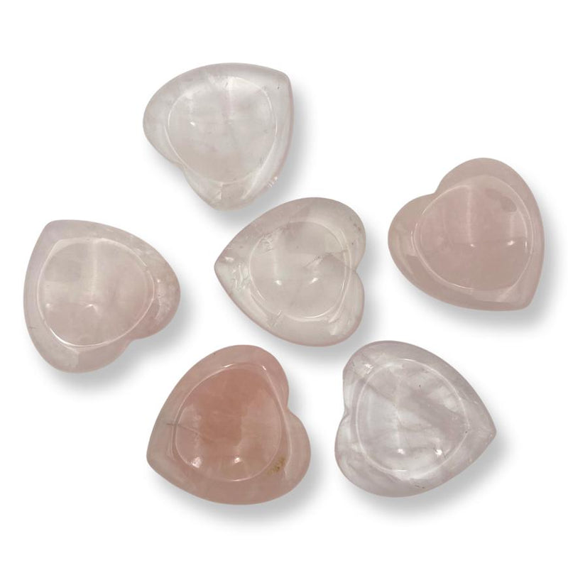 Rose Quartz Heart Shaped Worry Stone