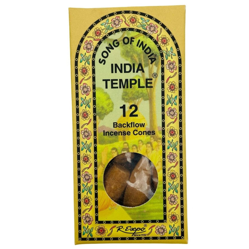 Indian Temple BACKFLOW Incense Cones - East Meets West USA