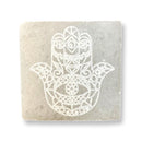 Laser Engraved Hamsa Selenite Charging Plate