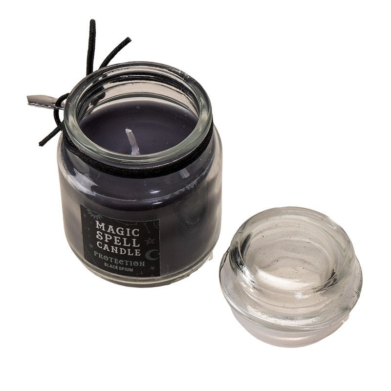 Magic Spell Black Opium Protection Jar Candle - East Meets West USA