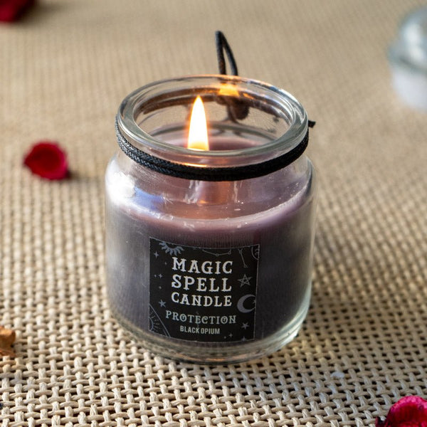 Magic Spell Black Opium Protection Jar Candle - East Meets West USA