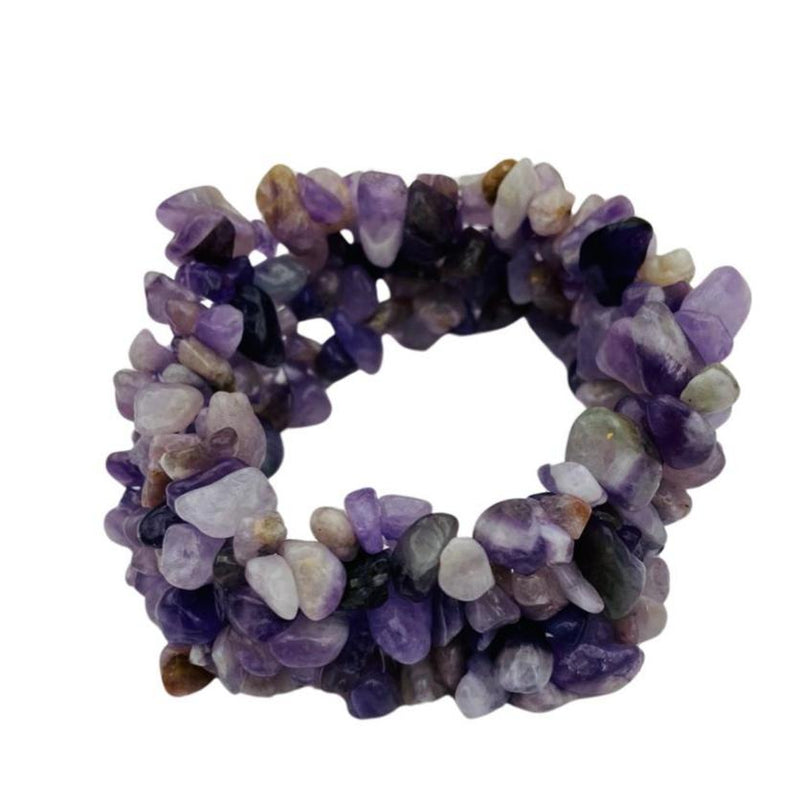 Multi Strand Amethyst Crystal Chip Bracelet for Peace - East Meets West USA