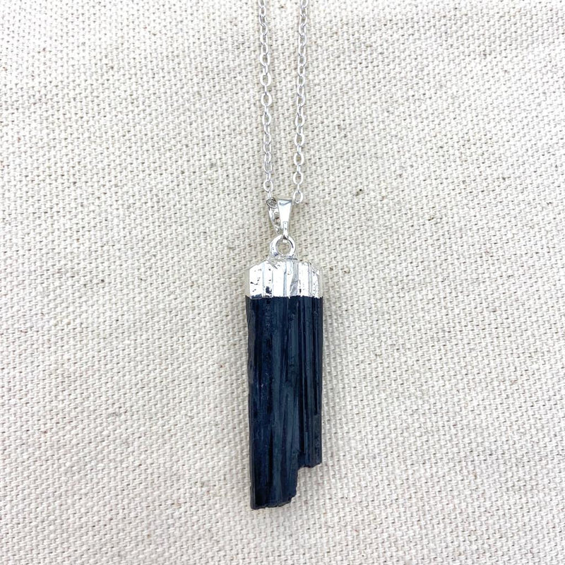 Natural Black Tourmaline Necklace - East Meets West USA