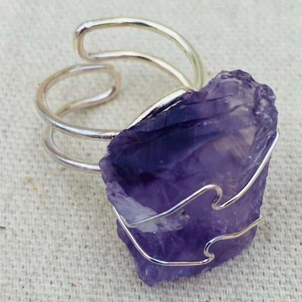 Natural Cut Amethyst Ring - East Meets West USA