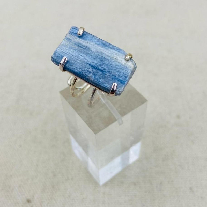 Natural Cut Blue Kyanite Ring - East Meets West USA