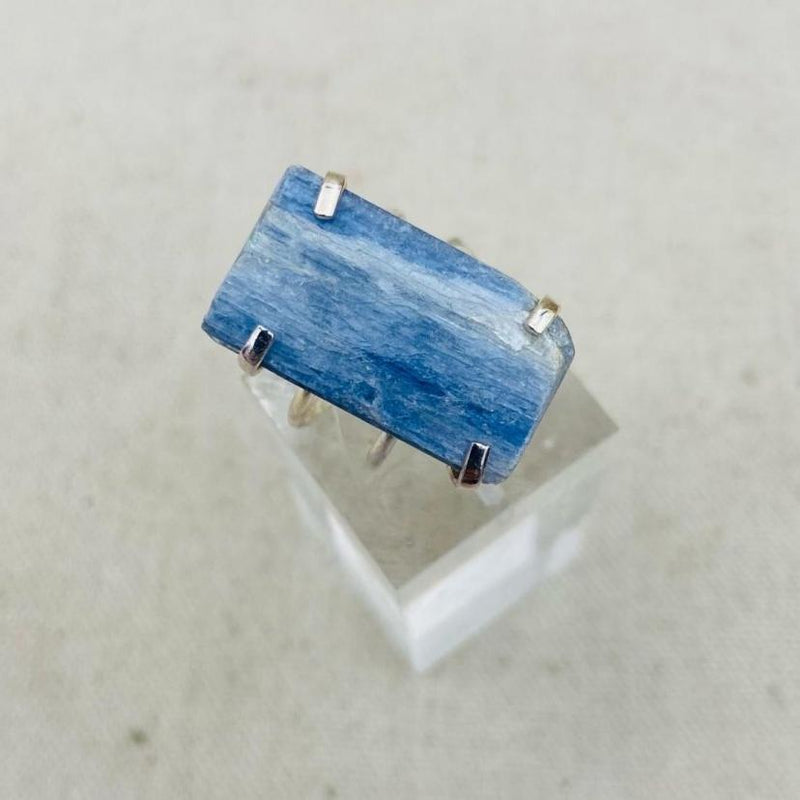 Natural Cut Blue Kyanite Ring - East Meets West USA