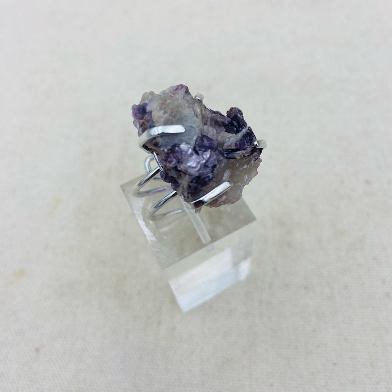 Natural Cut Lepidolite Ring - East Meets West USA