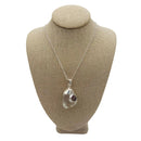 Natural Tumbled Crystal Necklace w/ Agate Inlay - East Meets West USA