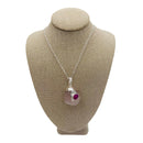 Natural Tumbled Crystal Necklace w/ Agate Inlay - East Meets West USA