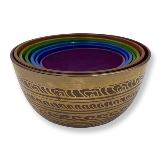 Nesting Chakra Singing Bowl Set