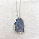 Open Face Agate Druzy Necklace