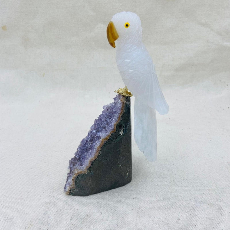 Parrot on Amethyst Figurine - East Meets West USA