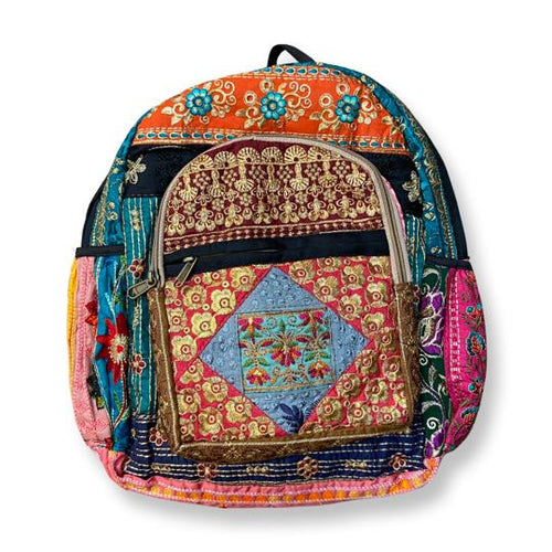 Colorful Upcycled Boho Patchwork Backpack RANDOM ASSORTED il_1080xN.6588298443_t76x.jpg main image 2