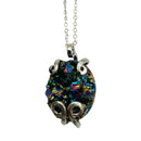 Peacock Aura Druzy Necklace - East Meets West USA