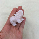 Rose Quartz Crystal Elephant