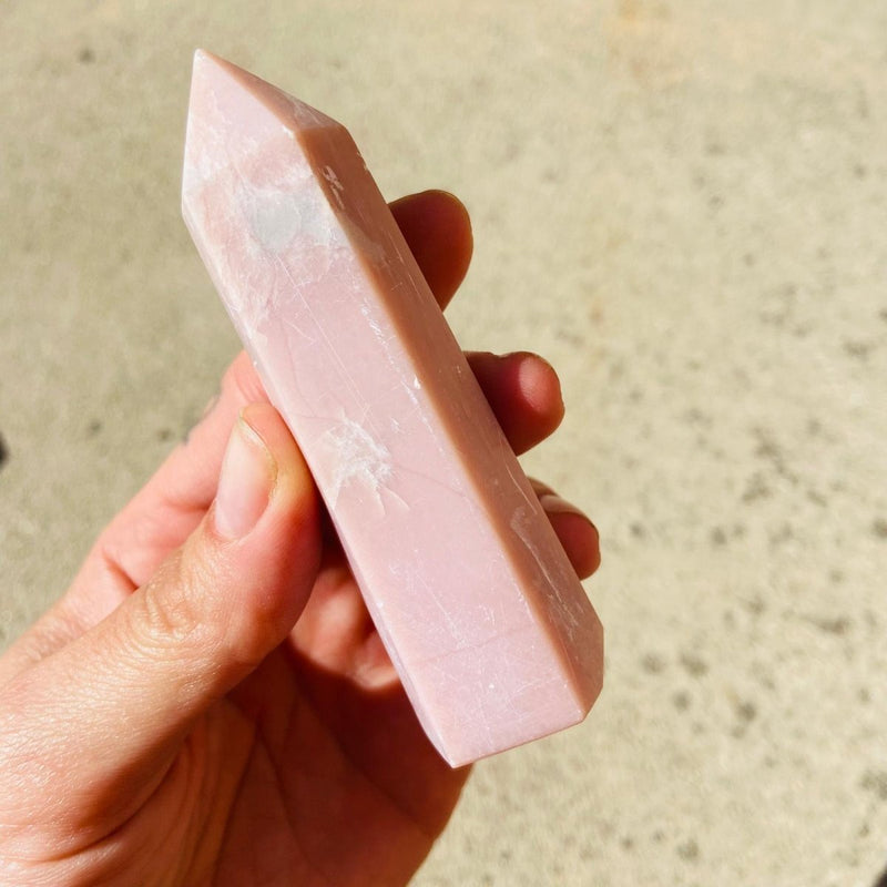 Pink Calcite Crystal Point for Healing & Balance - East Meets West USA