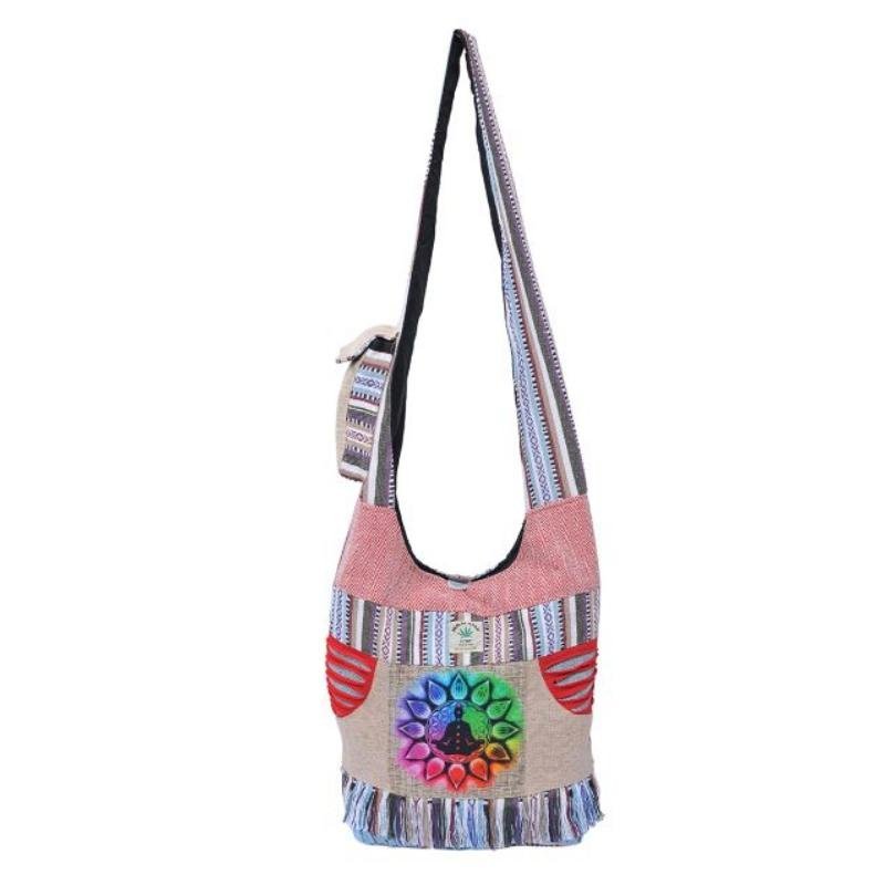 Printed Hemp Chakra Hobo Bag - East Meets West USA