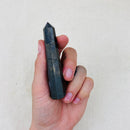 Pyrite with Black Magnetite Obelisk - East Meets West USA