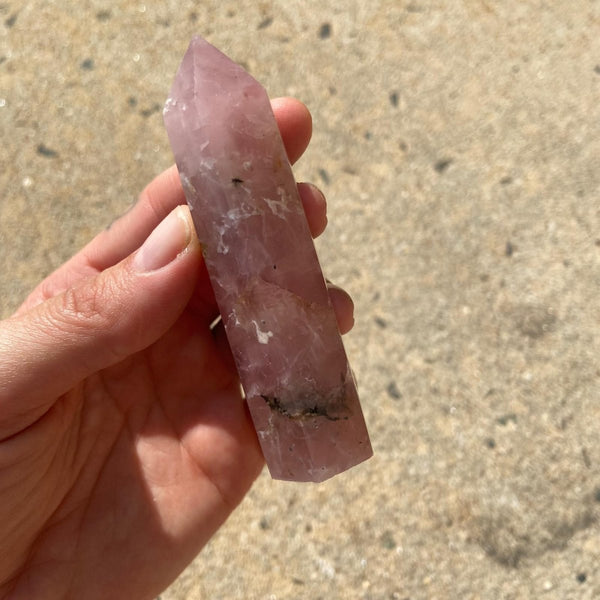 Raspberry Quartz Crystal Point for Love, Passion & Vitality - East Meets West USA