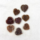 Red Calcite Druzy Heart