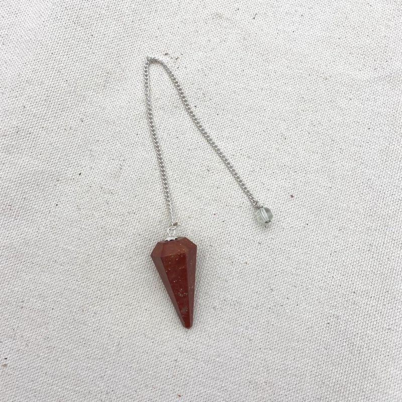 Red Jasper Crystal Pendulum