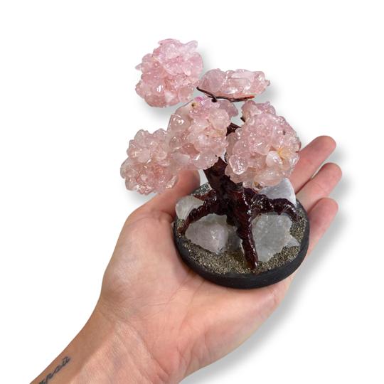 Rose Quartz Bonsai Tree